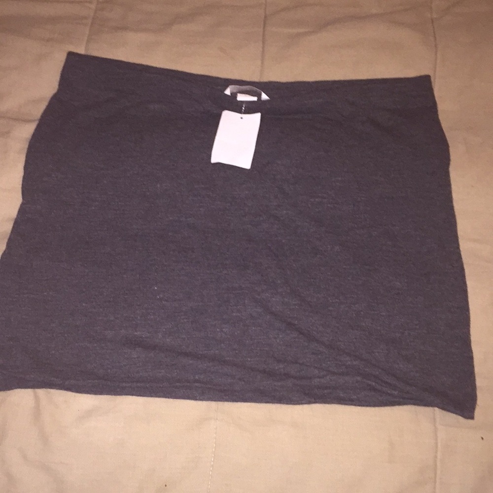 Gray cotton like skirt